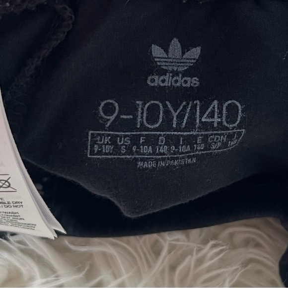 GIRLS ADIDAS ORIGINALS RETRO TAPE LEGGINGS AGES 9-10 BLACK LAST TWO LEFT - Picture 6 of 6